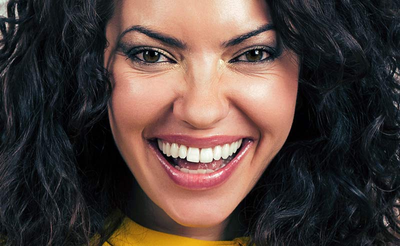 Close up of a smiling woman